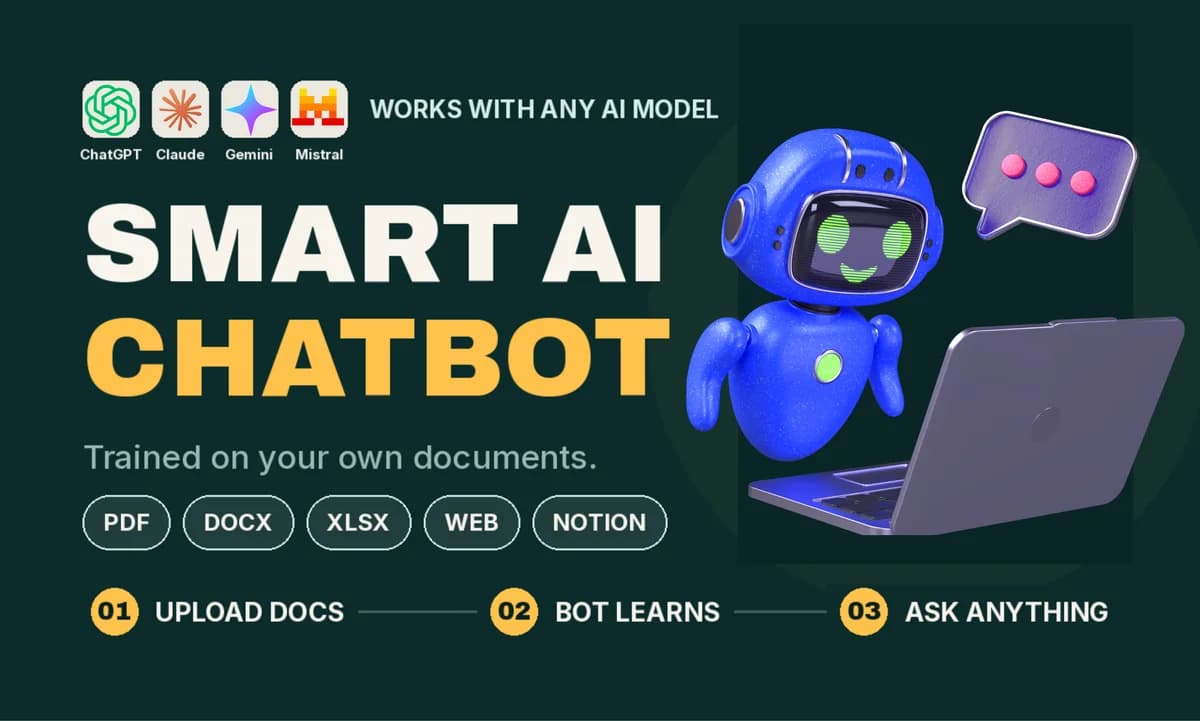 I will build a custom ai rag chatbot from your documents